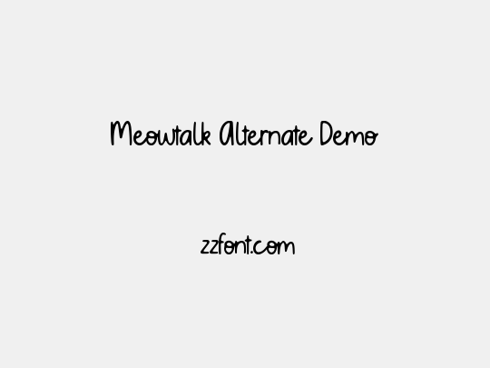 Meowtalk Alternate Demo