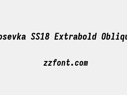 Iosevka SS18 Extrabold Oblique