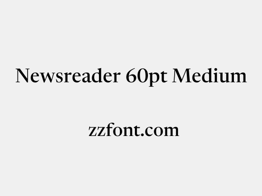Newsreader 60pt Medium