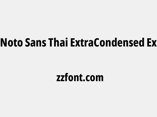 Noto Sans Thai ExtraCondensed ExtraBold