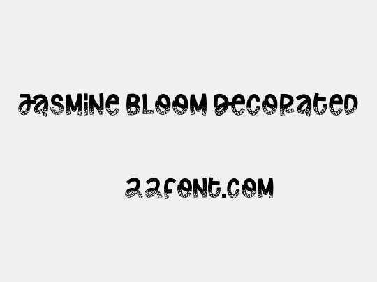 Jasmine Bloom Decorated