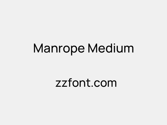 Manrope Medium