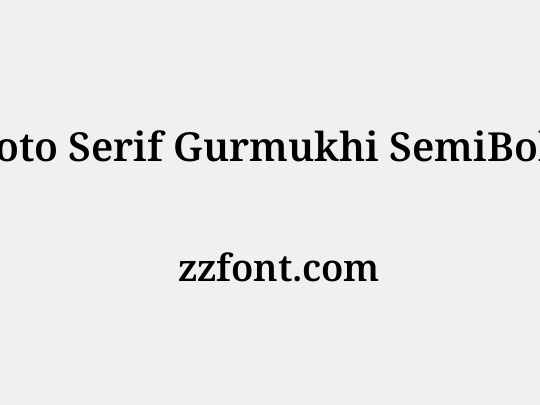 Noto Serif Gurmukhi SemiBold