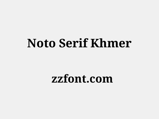 Noto Serif Khmer
