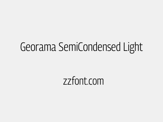 Georama SemiCondensed Light