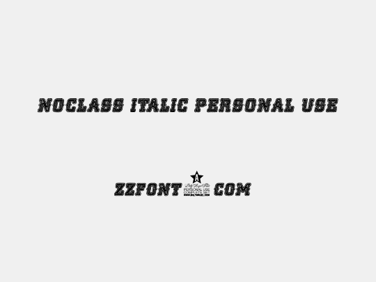NOCLASS ITALIC PERSONAL USE