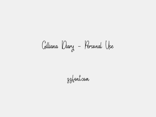 Gilliana Diary - Personal Use