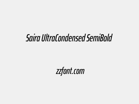 Saira UltraCondensed SemiBold