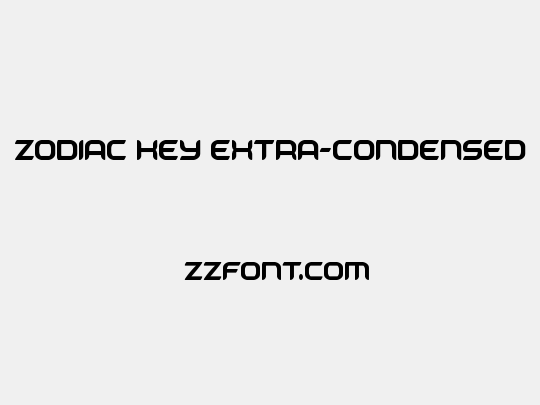 Zodiac Key Extra-Condensed