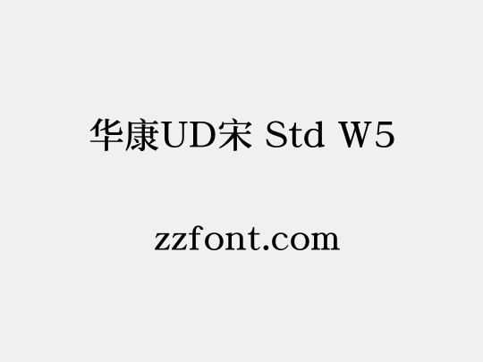 华康UD宋 Std W5