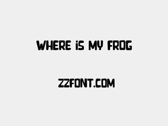 Where is my Frog