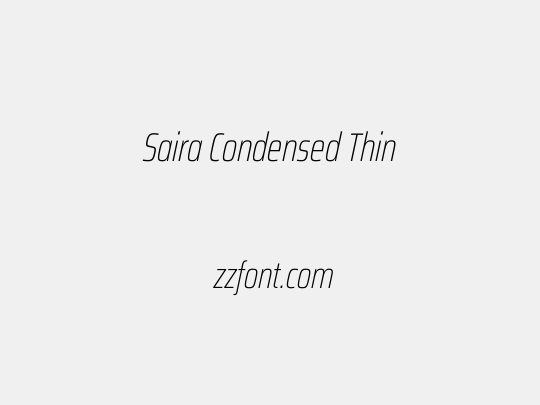 Saira Condensed Thin