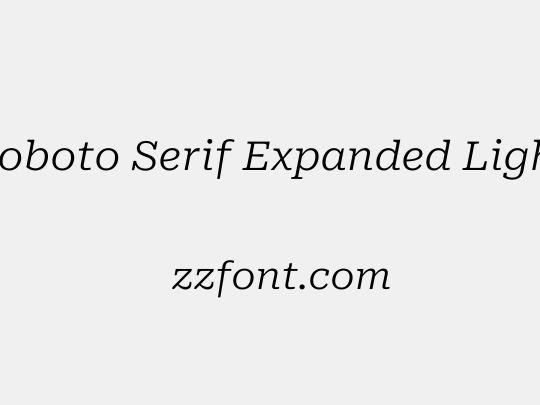 Roboto Serif Expanded Light