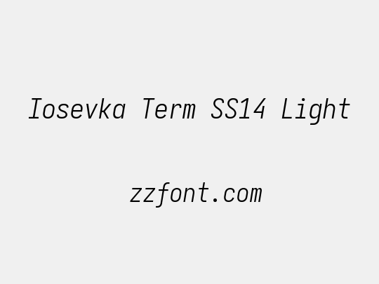 Iosevka Term SS14 Light