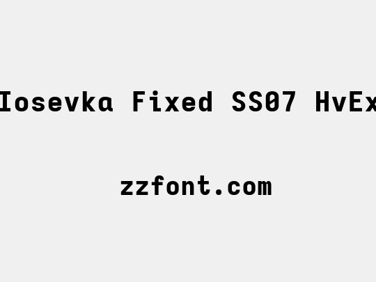 Iosevka Fixed SS07 HvEx