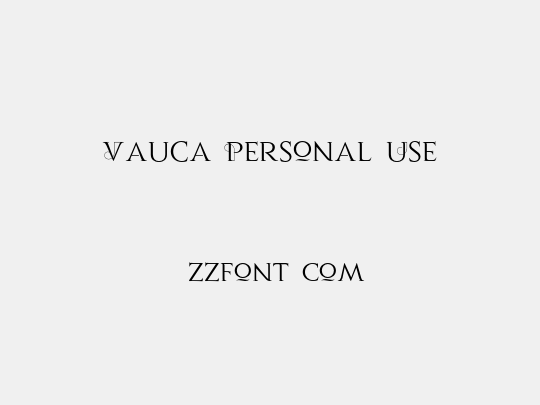 Vauca Personal Use