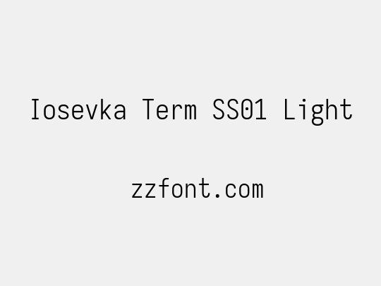 Iosevka Term SS01 Light