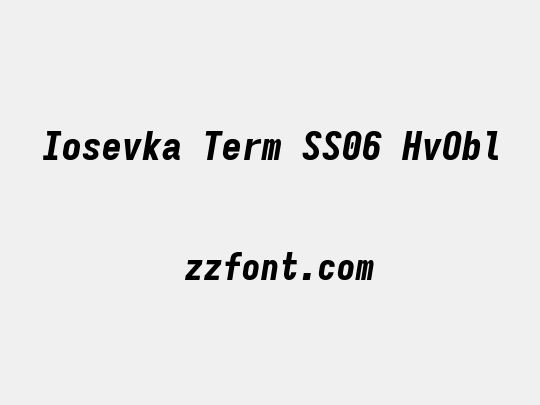 Iosevka Term SS06 HvObl