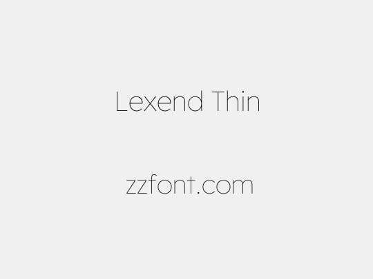Lexend Thin