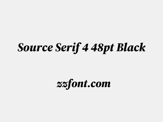 Source Serif 4 48pt Black