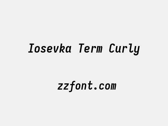 Iosevka Term Curly
