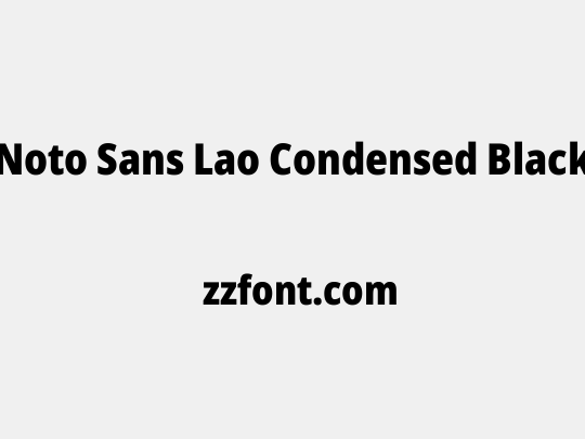 Noto Sans Lao Condensed Black