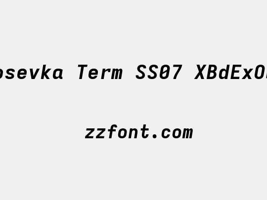 Iosevka Term SS07 XBdExObl