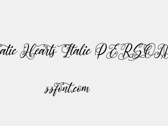 Dramatic Hearts Italic PERSONAL