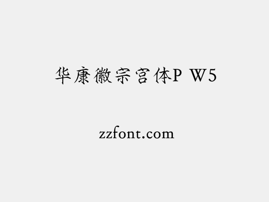 华康徽宗宫体P W5