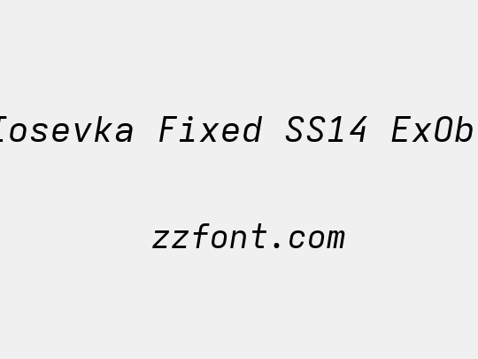 Iosevka Fixed SS14 ExObl
