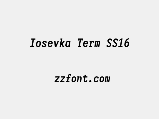 Iosevka Term SS16