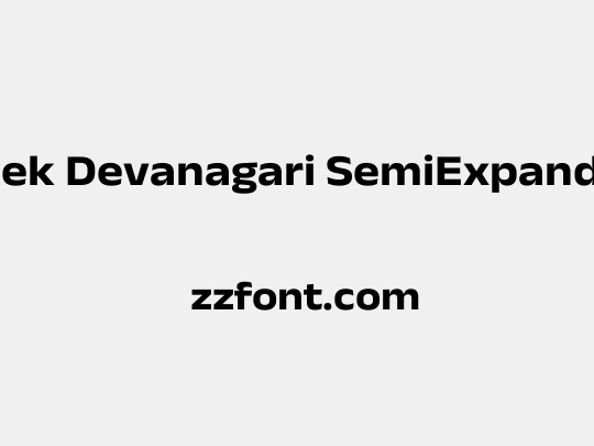 Anek Devanagari SemiExpanded