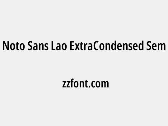 Noto Sans Lao ExtraCondensed SemiBold