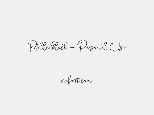 Rollerblack - Personal Use