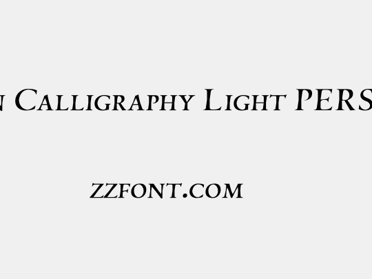 Silian Calligraphy Light PERSONAL