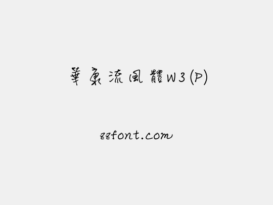 華康流風體W3(P)