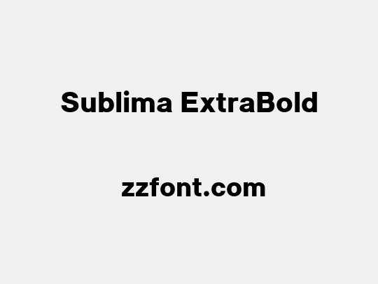 Sublima ExtraBold