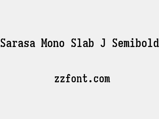 Sarasa Mono Slab J Semibold