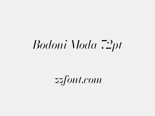 Bodoni Moda 72pt