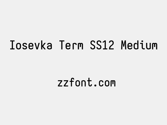 Iosevka Term SS12 Medium