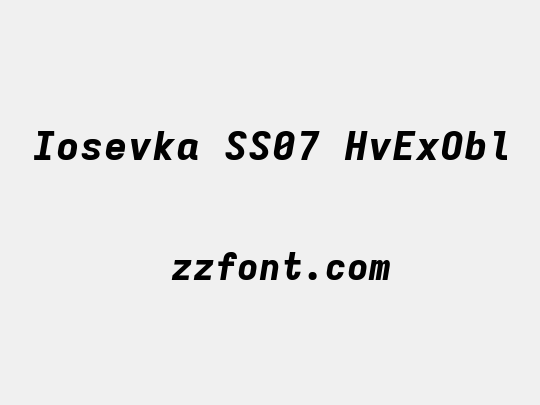 Iosevka SS07 HvExObl