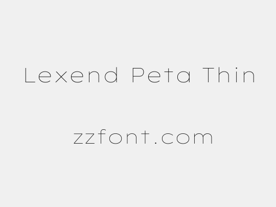 Lexend Peta Thin
