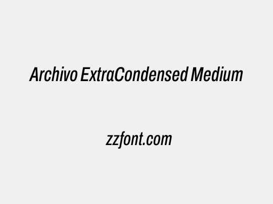 Archivo ExtraCondensed Medium
