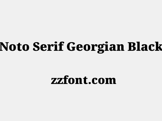 Noto Serif Georgian Black