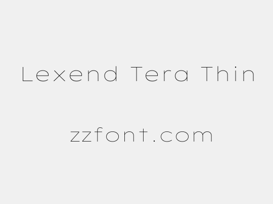 Lexend Tera Thin