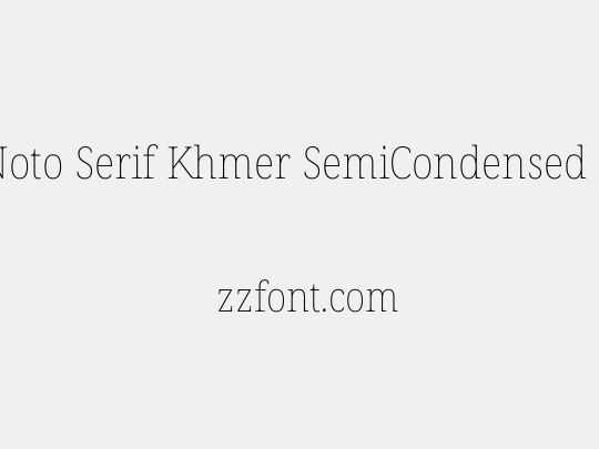 Noto Serif Khmer SemiCondensed Thin