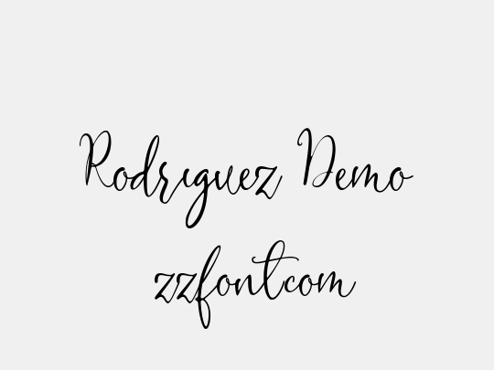 Rodriguez Demo