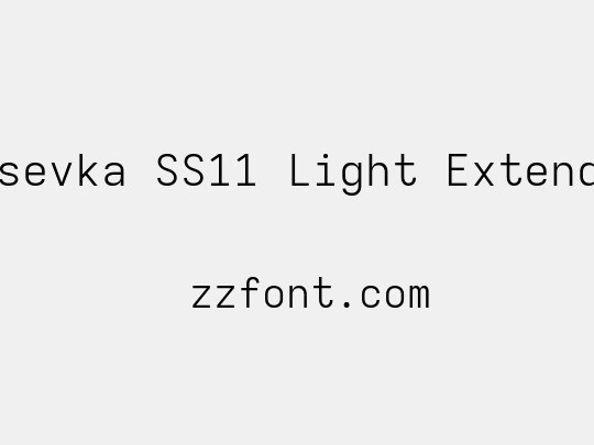 Iosevka SS11 Light Extended