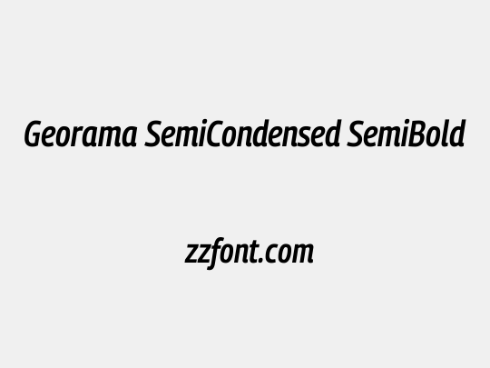 Georama SemiCondensed SemiBold