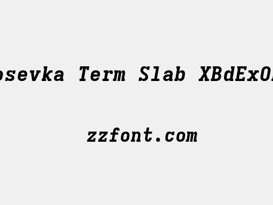 Iosevka Term Slab XBdExObl